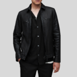 Black leather jacket