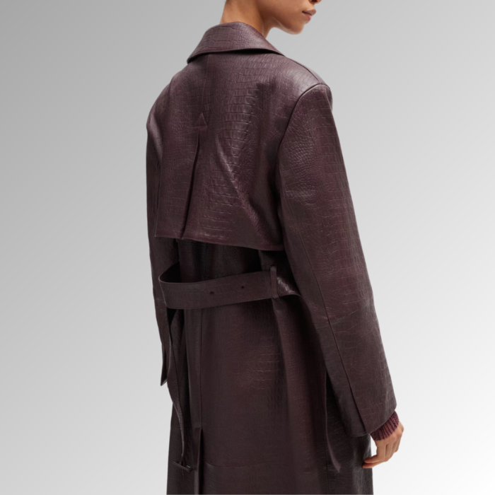 "Men's Leather Trench Coat - Sophisticated and Stylish, Crafted from Premium Leather for a Sleek, Timeless Look. Perfect for Adding Edge to Any Outfit."