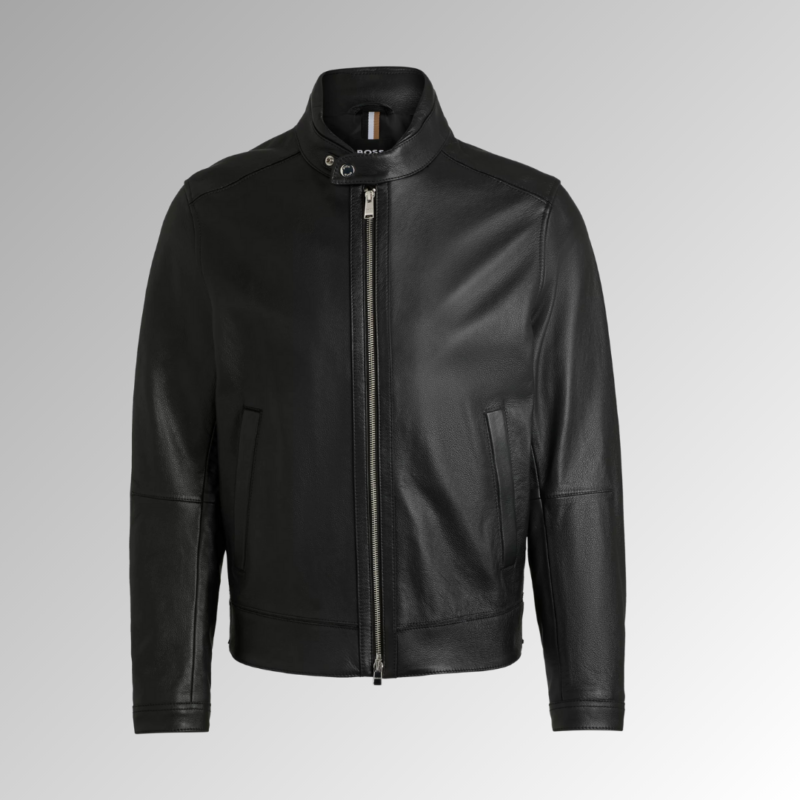 "Men's Black Leather Jacket - Premium Quality Genuine Leather, Stylish and Durable, Perfect for Everyday Wear or Special Occasions."